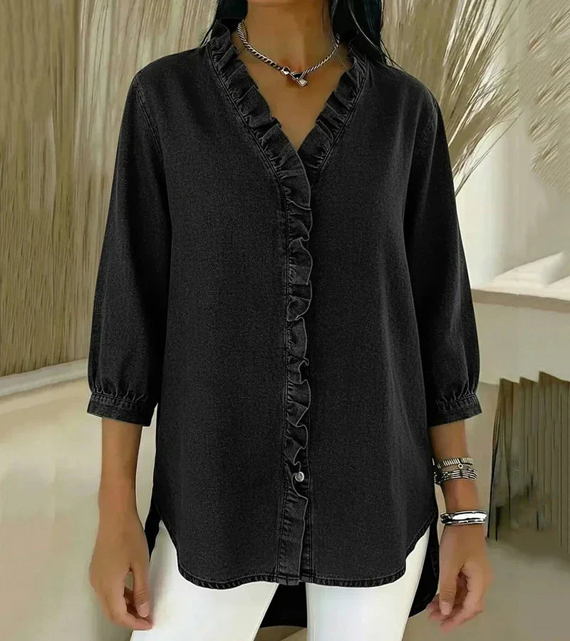 Shirly | Blouse en jean élégante