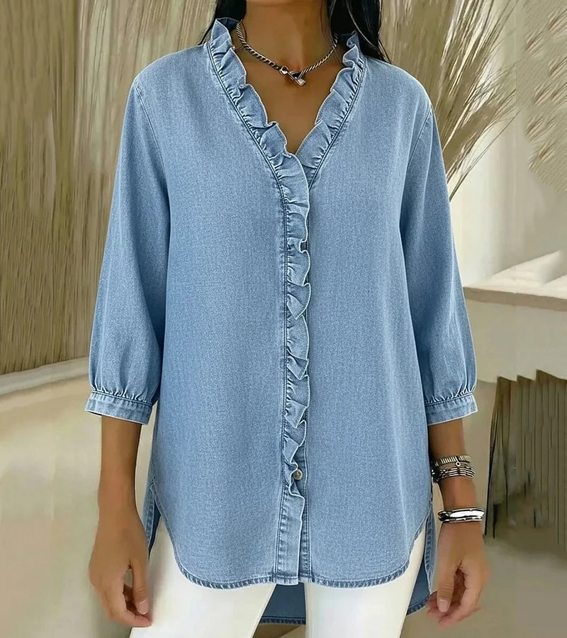 Shirly | Blouse en jean élégante