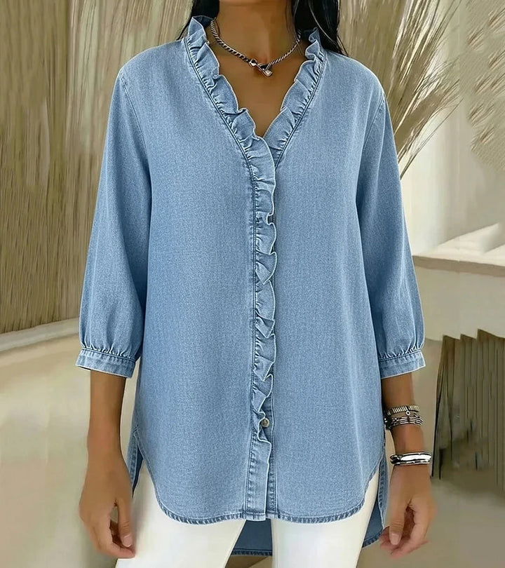 Shirly | Blouse en jean élégante