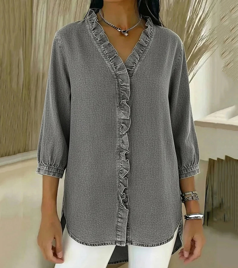 Shirly | Blouse en jean élégante