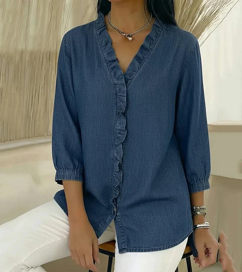 Shirly | Blouse en jean élégante