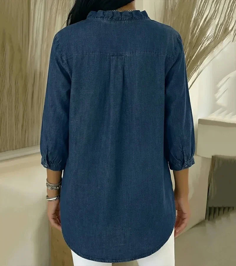Shirly | Blouse en jean élégante