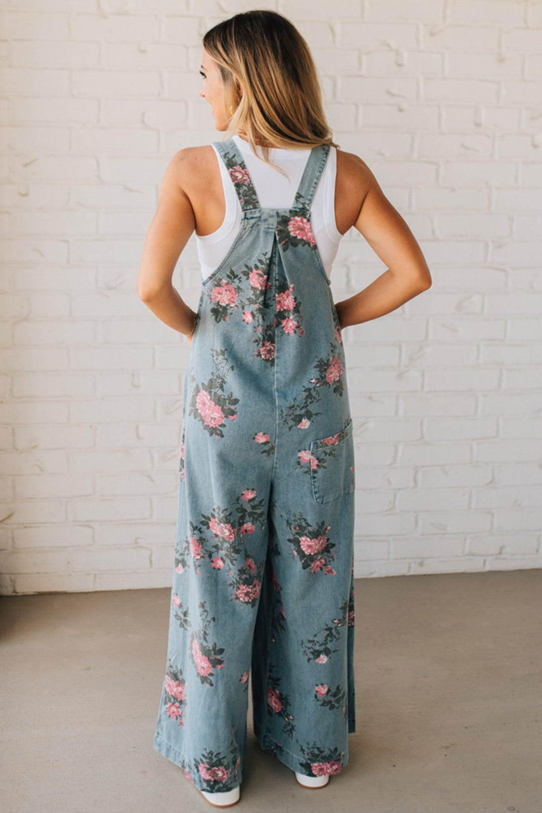 Bibi | Salopette en jean imprimé floral