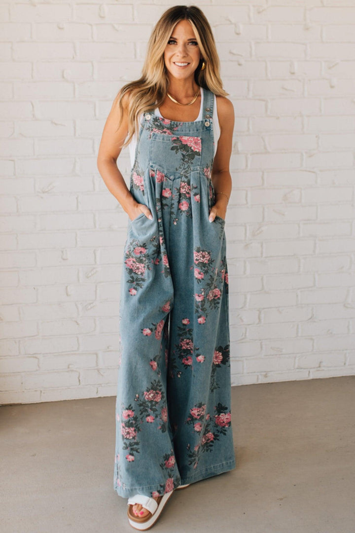 Bibi | Salopette en jean imprimé floral