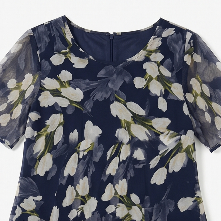 Monique | Elegant Floral Midi Dress