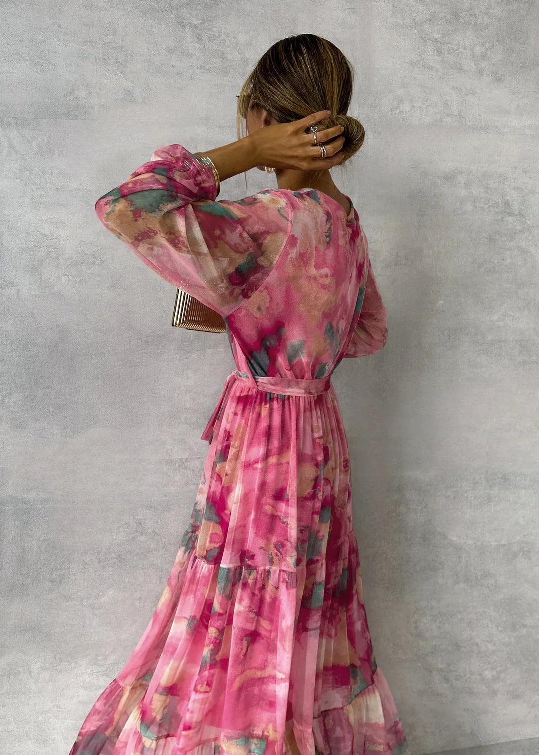 Floral Wrap Dress in Hazel