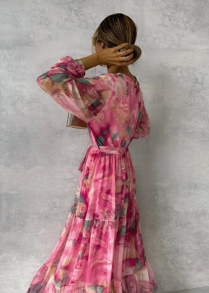 Floral Wrap Dress in Hazel