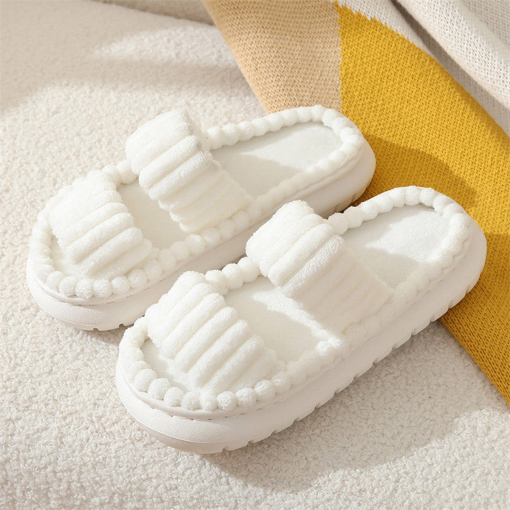 SIRA™ – Chaussons ouverts et douillets en peluche