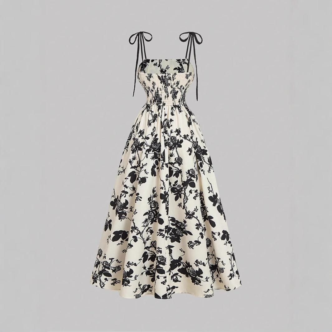 DAHLIANA™ - Robe d'été élégante à nouer sur les épaules