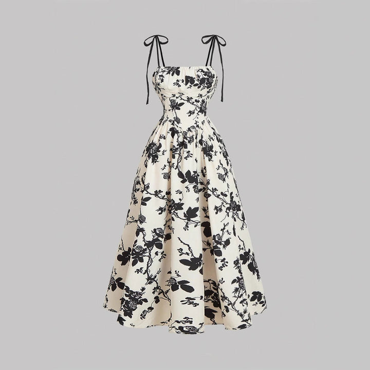 DAHLIANA™ - Robe d'été élégante à nouer sur les épaules