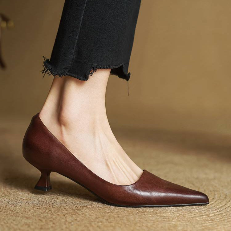 Chaussures à talons Anok en cuir véritable