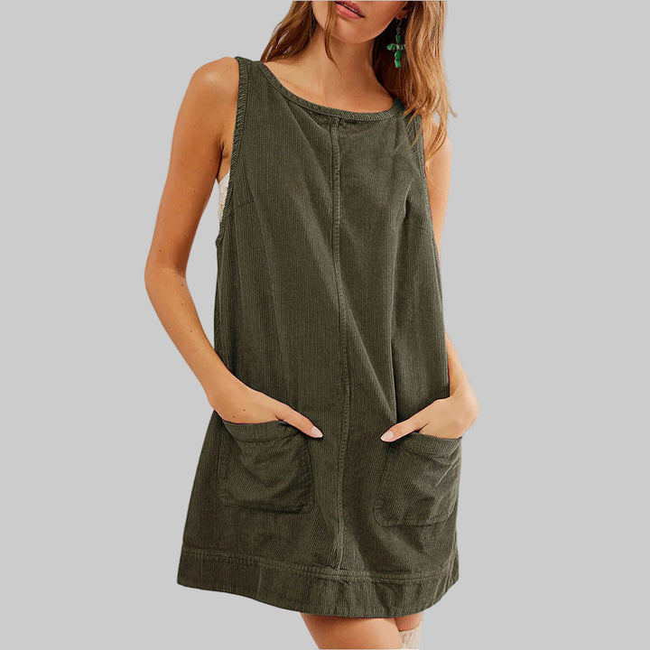 SADA™ - Mini-robe trapèze chic à col rond