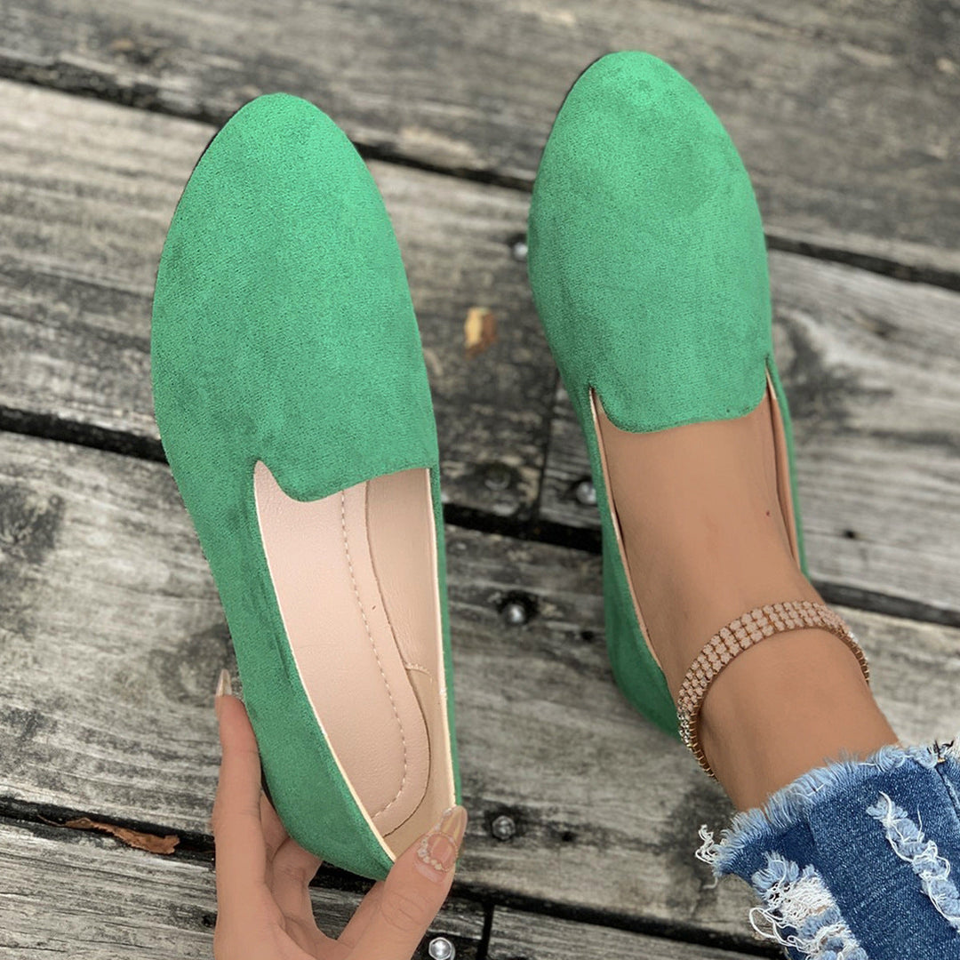 TARA™ - Ballerines plates unies à bout pointu