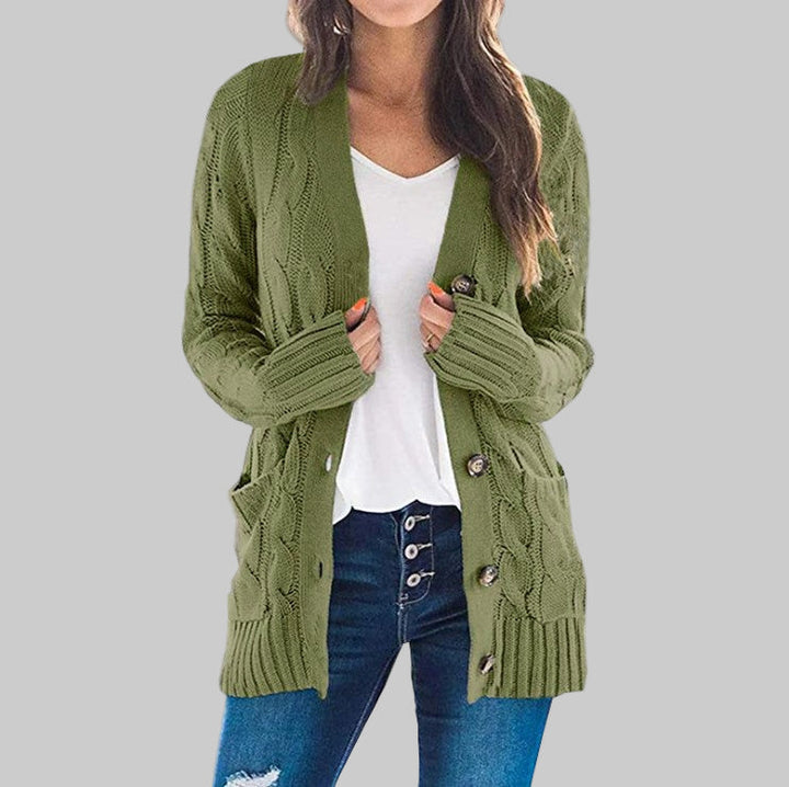 REMEDY™ - Cardigan décontracté à manches longues et boutonnage frontal