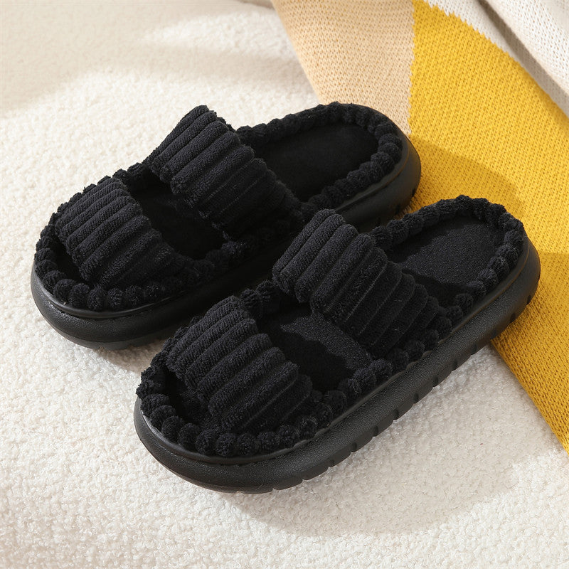 SIRA™ – Chaussons ouverts et douillets en peluche