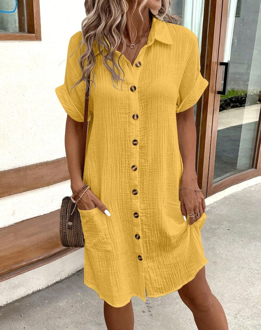 SAVANNAH™ – Robe Chemise en Coton au Quotidien