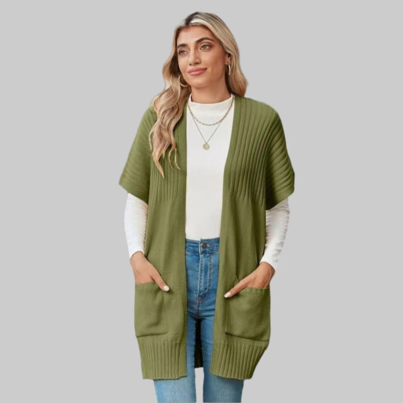BREE™ - Cardigan en maille léger ouvert sur le devant