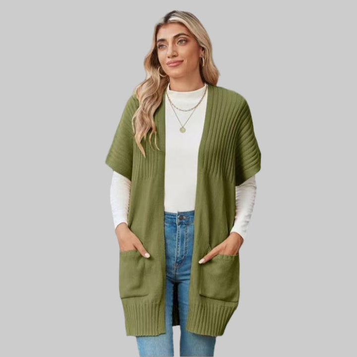 BREE™ - Cardigan en maille léger ouvert sur le devant