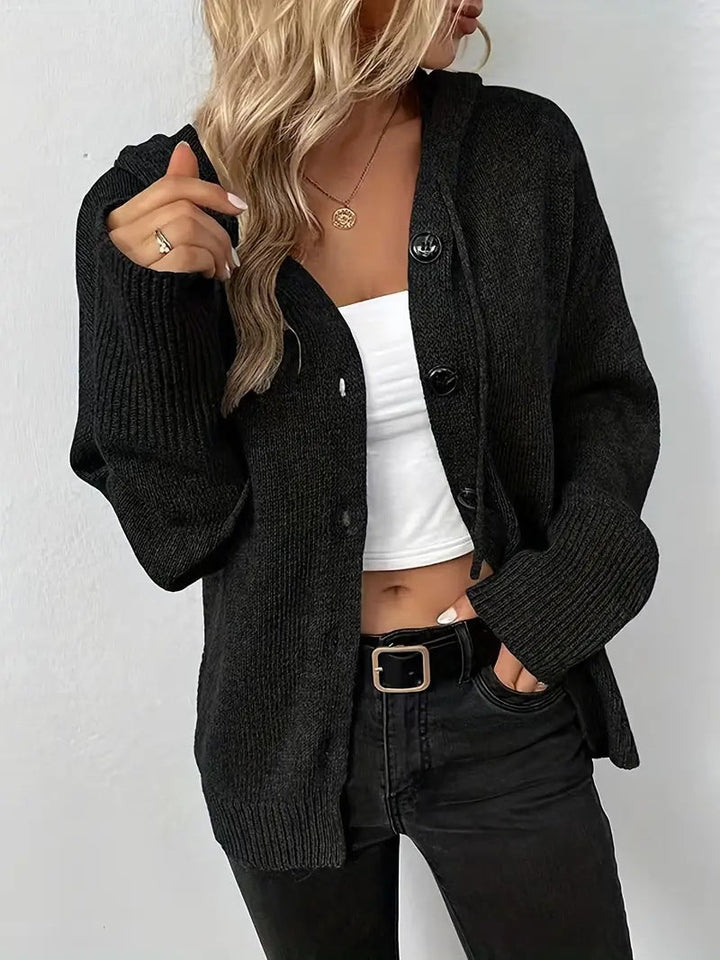 MILSA™ - Gilet à capuche boutonné uni et confortable