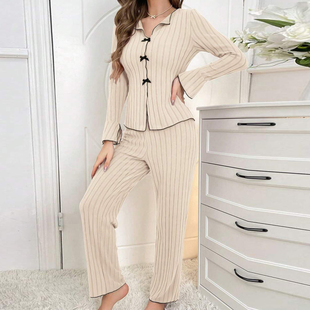Kenzie™ - Ensemble de Loungewear Chic Haut Col V et Pantalon