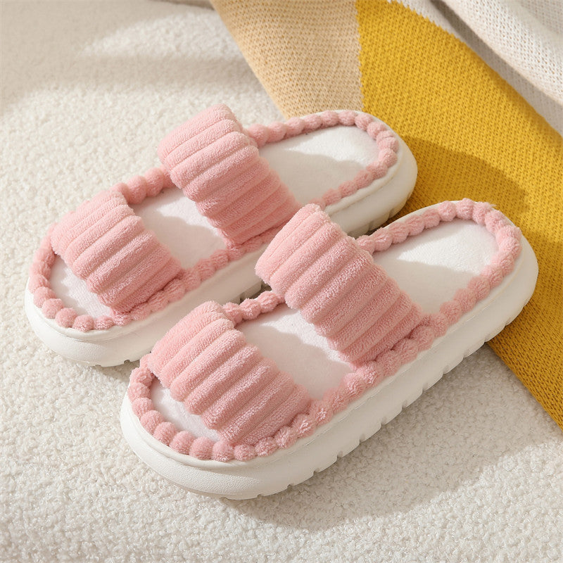 SIRA™ – Chaussons ouverts et douillets en peluche