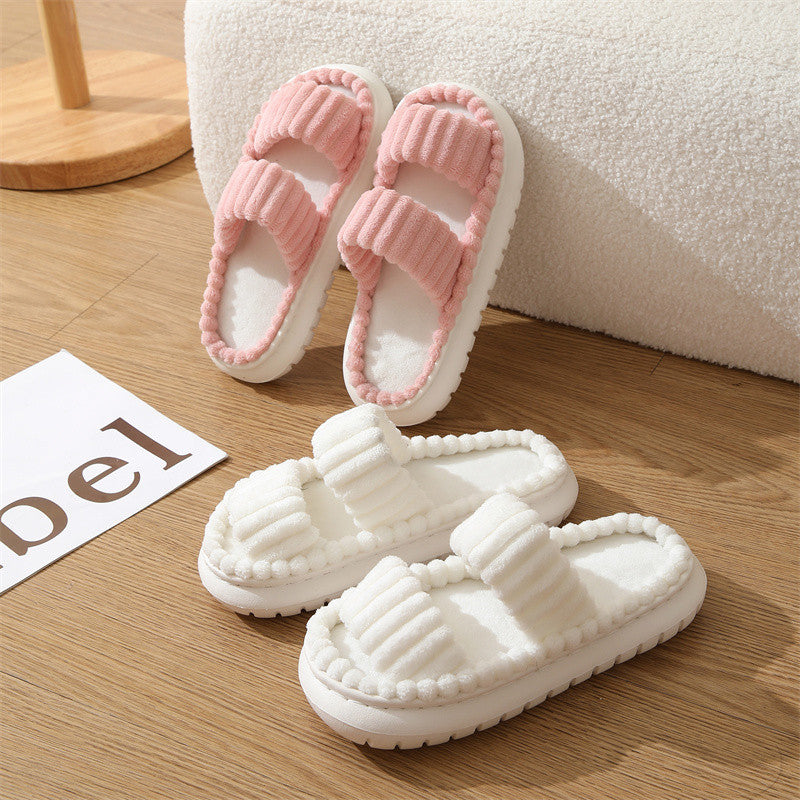 SIRA™ – Chaussons ouverts et douillets en peluche