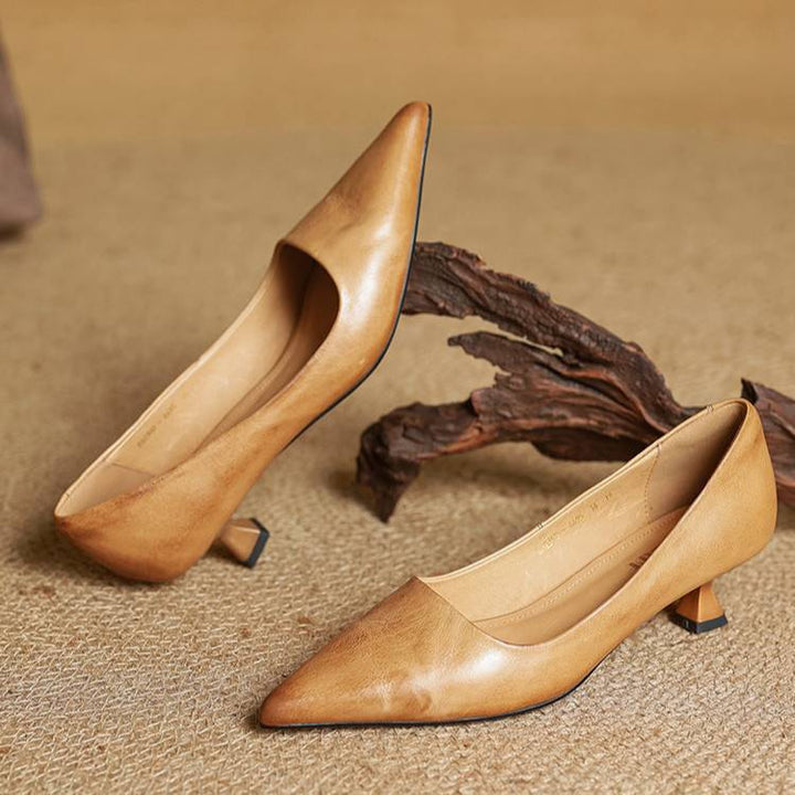 Chaussures à talons Anok en cuir véritable