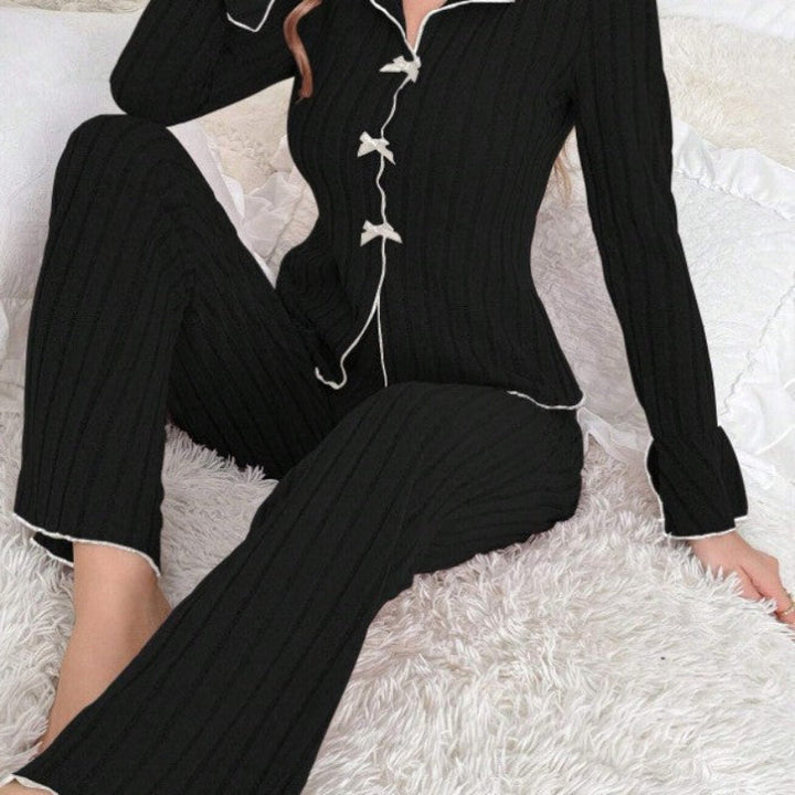 Kenzie™ - Ensemble de Loungewear Chic Haut Col V et Pantalon