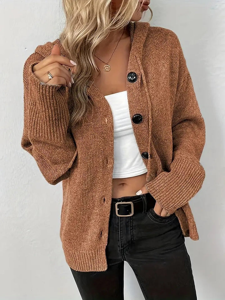 MILSA™ - Gilet à capuche boutonné uni et confortable