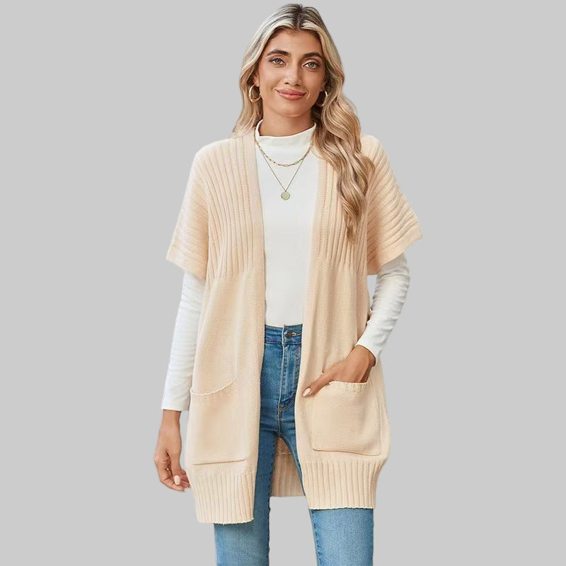 BREE™ - Cardigan en maille léger ouvert sur le devant