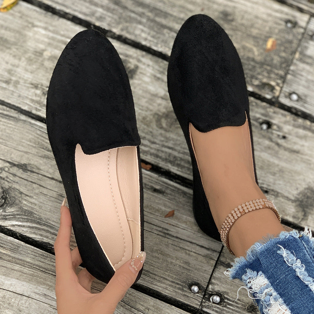 TARA™ - Ballerines plates unies à bout pointu