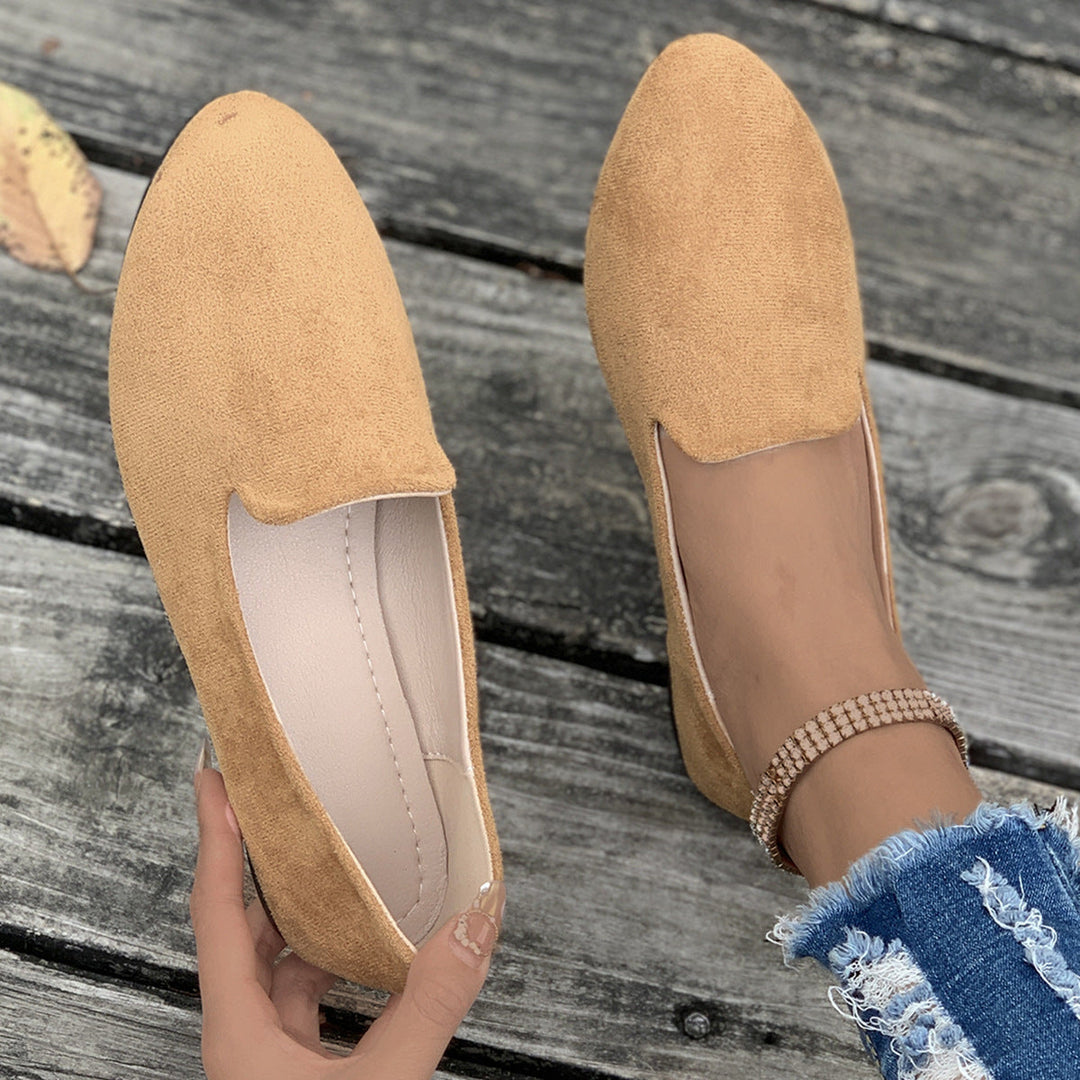 TARA™ - Ballerines plates unies à bout pointu