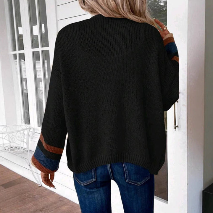 JANTHE™ - Cardigan rayé confortable à manches lanternes et ouvert sur le devant