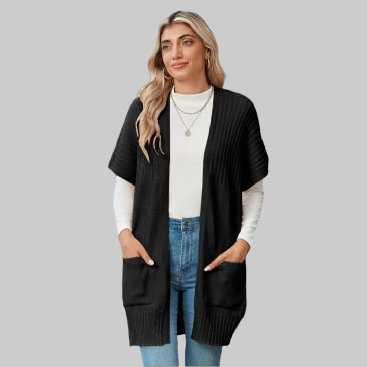 BREE™ - Cardigan en maille léger ouvert sur le devant