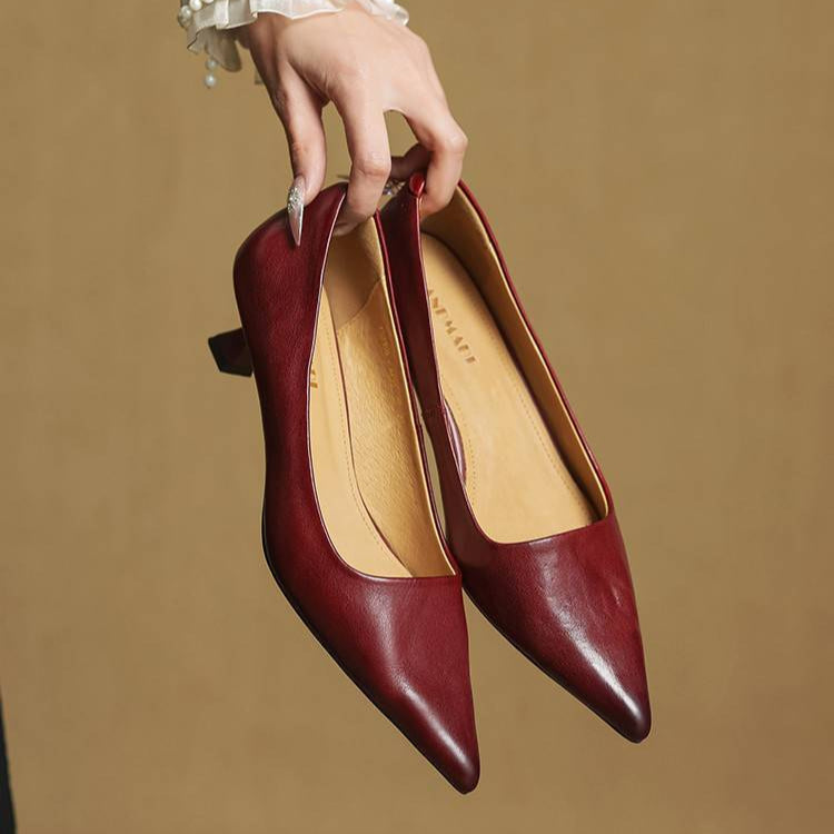 Chaussures à talons Anok en cuir véritable