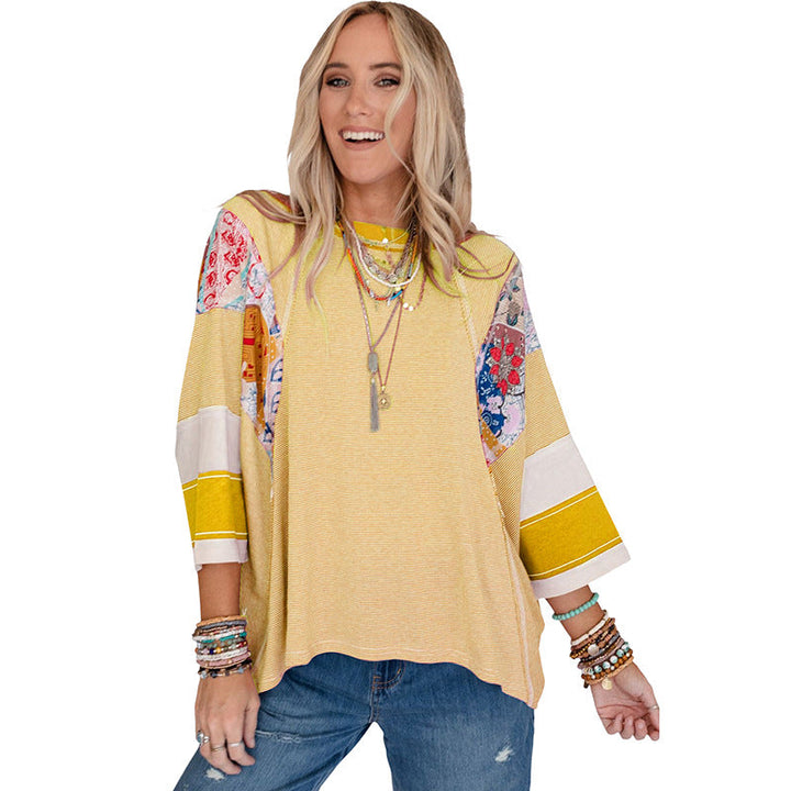 BAILEY™ – Haut chauve-souris léger en patchwork
