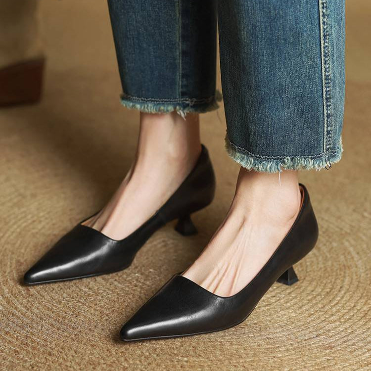 Chaussures à talons Anok en cuir véritable