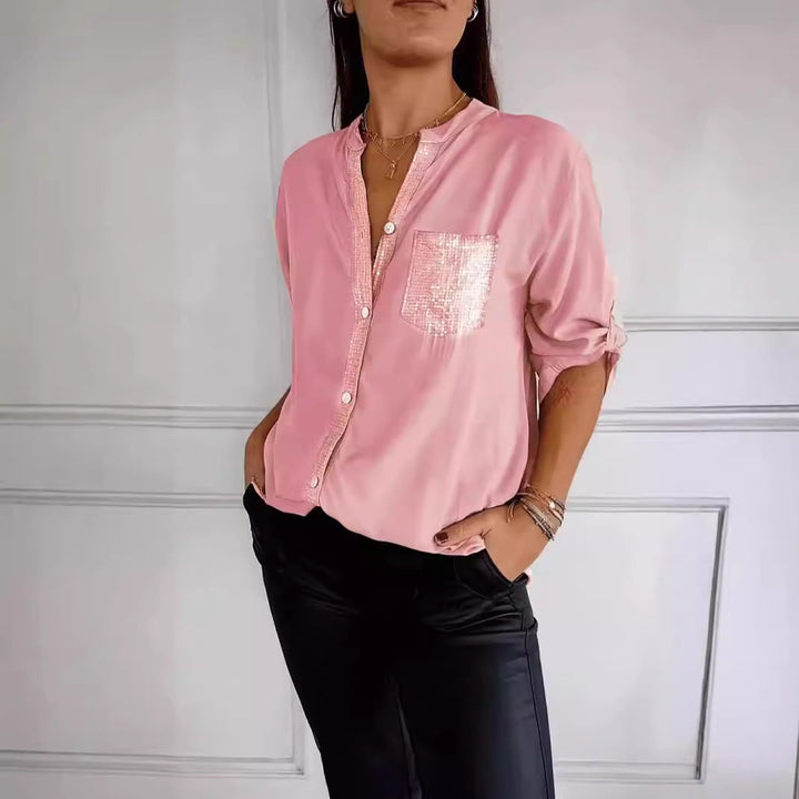 DANICA™ - Blouse Ornée de Paillettes