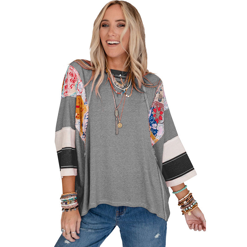 BAILEY™ – Haut chauve-souris léger en patchwork