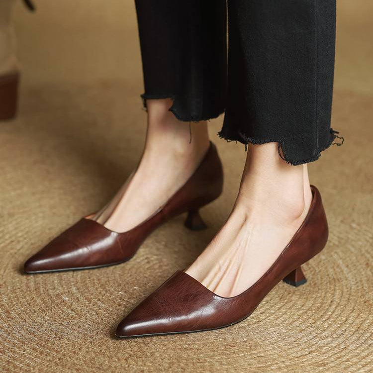 Chaussures à talons Anok en cuir véritable