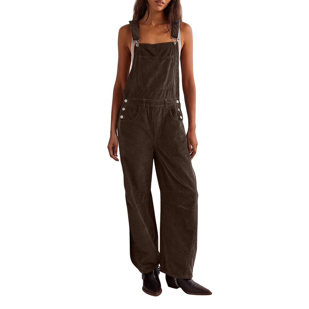 PANIZ™ - Salopette vintage à jambes larges et réglables