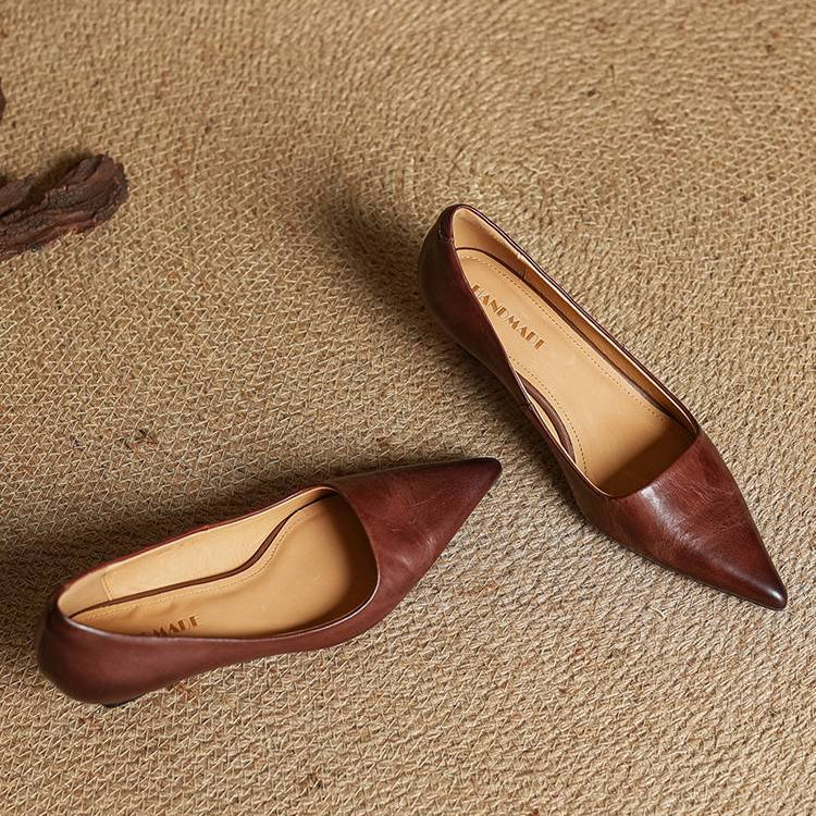 Chaussures à talons Anok en cuir véritable