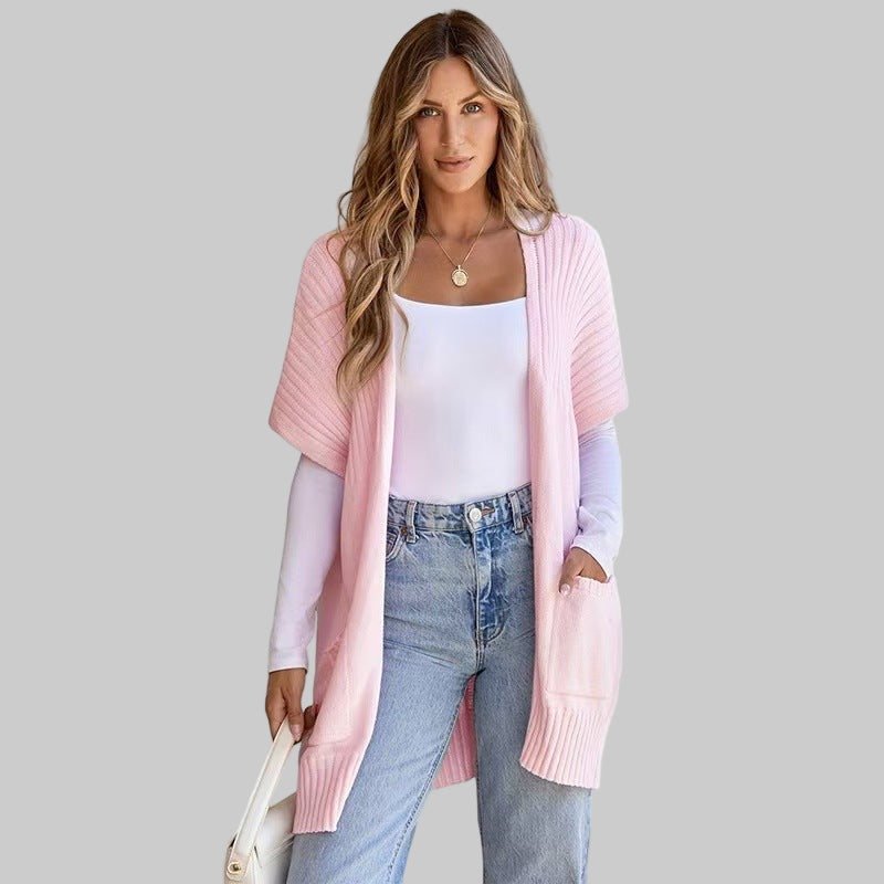 BREE™ - Cardigan en maille léger ouvert sur le devant