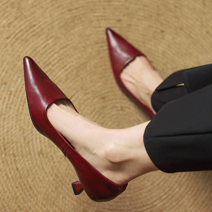 Chaussures à talons Anok en cuir véritable