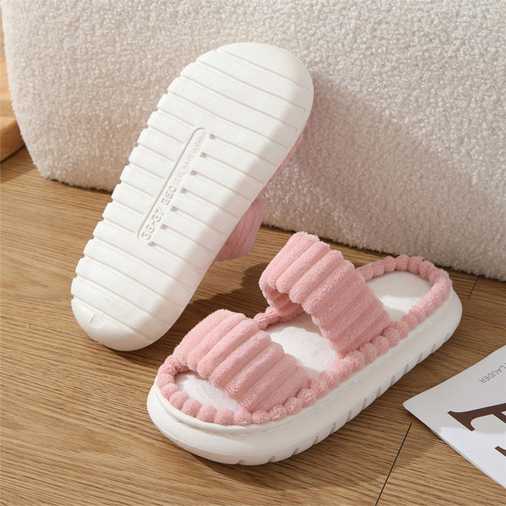 SIRA™ – Chaussons ouverts et douillets en peluche