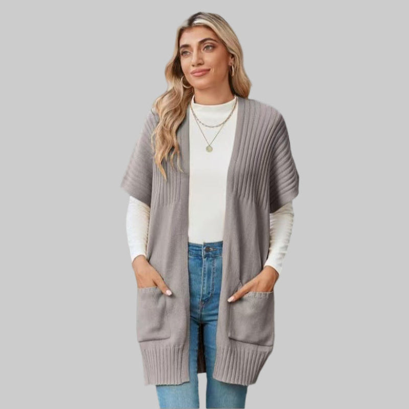 BREE™ - Cardigan en maille léger ouvert sur le devant