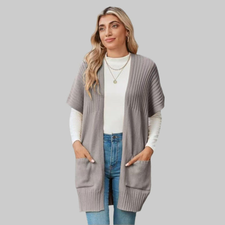 BREE™ - Cardigan en maille léger ouvert sur le devant