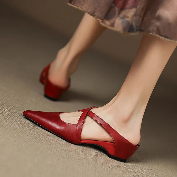 ALUNA | Mules en Cuir Véritable