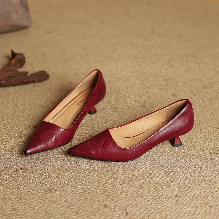 Chaussures à talons Anok en cuir véritable