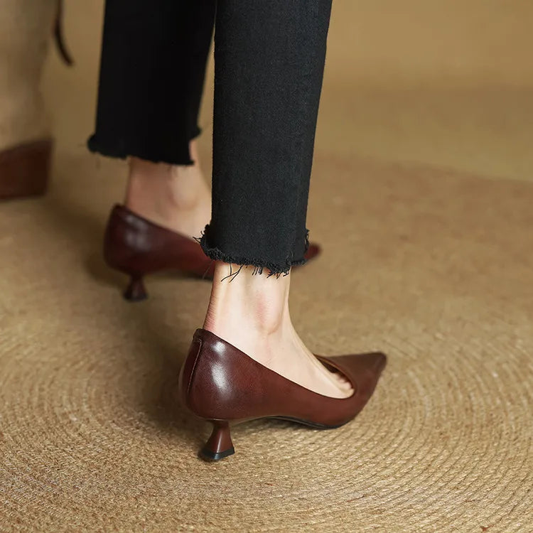Chaussures à talons Anok en cuir véritable